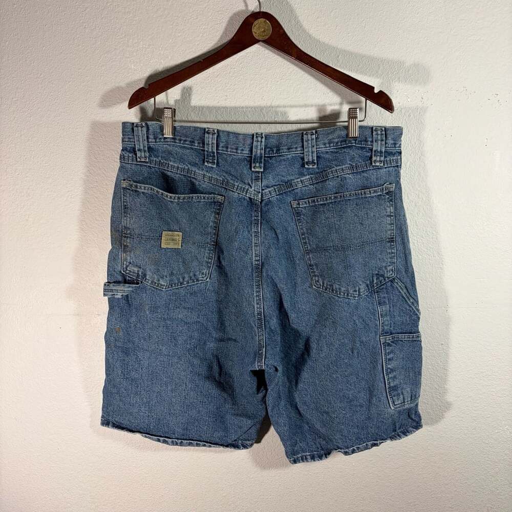 Wrangler Carpenter Denim Shorts Size 38 Blue Workwear Jorts